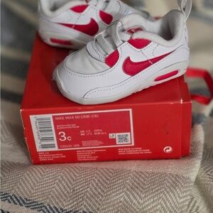 Nike Kids Air Max 90 Sneakers - White and Red
